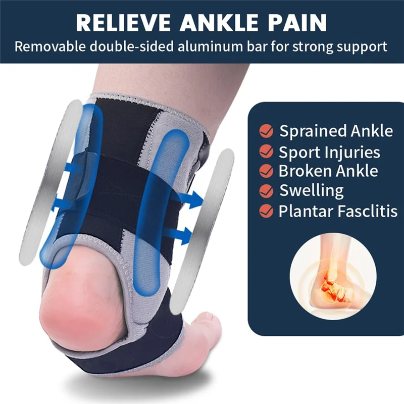 AT05-Ankle Brace For Women Men With Removable Side Splints For Basketball Volleyball Tennis For Sports, Ankle Support