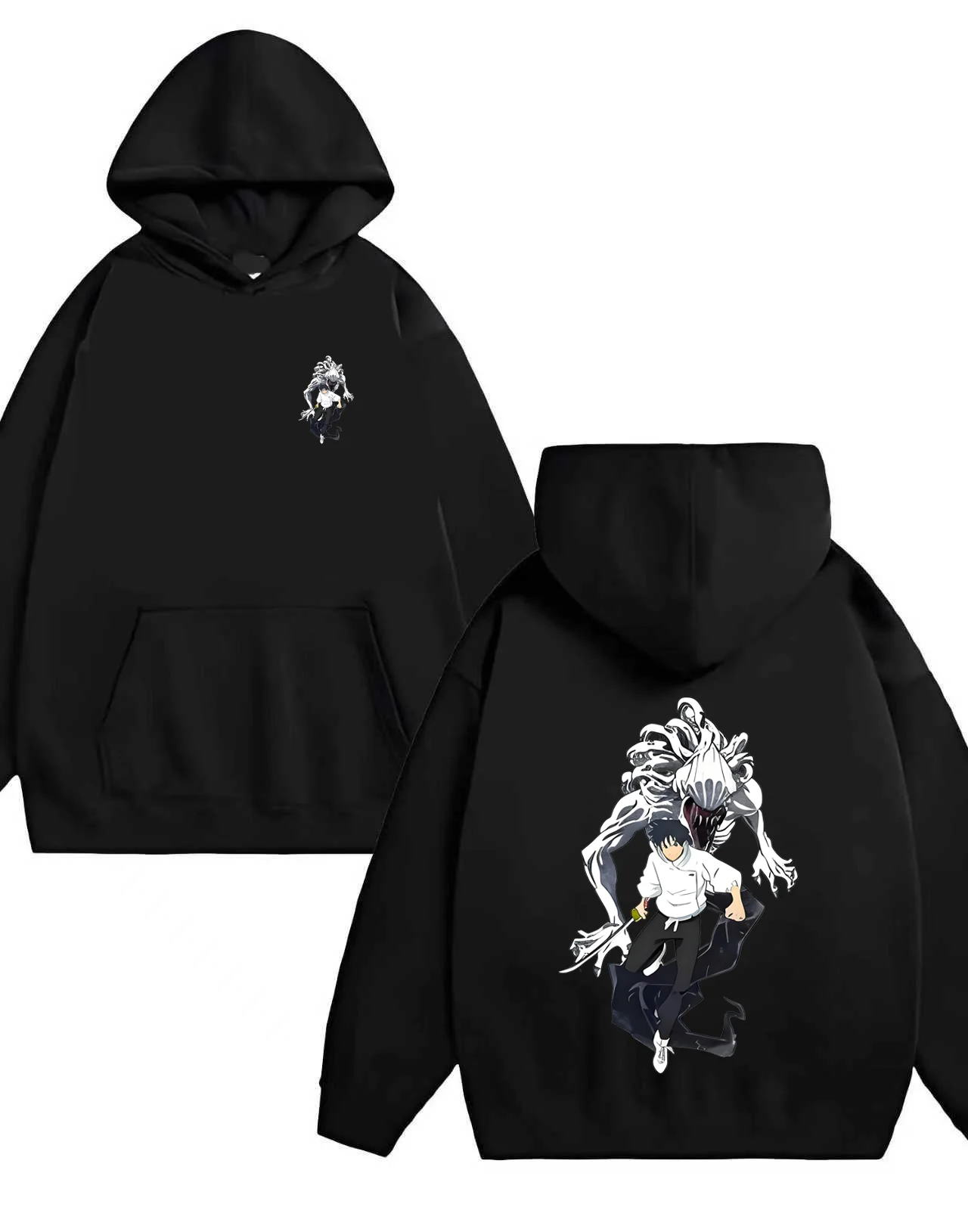 سويت شيرت بقلنسوة للخدمة الشاقة 330G أحدث سترة بقلنسوة مطبوعة بشخصية أنيمي لعام 2025