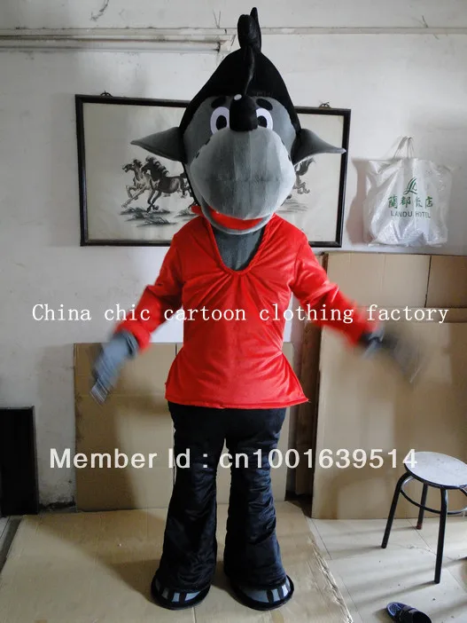 

New Adult Hot Sale Foam Halloween Cute Big Bad Wolf Cartoon Mascot Costume Plush Christmas Fancy Dress Halloween Mascot Costume