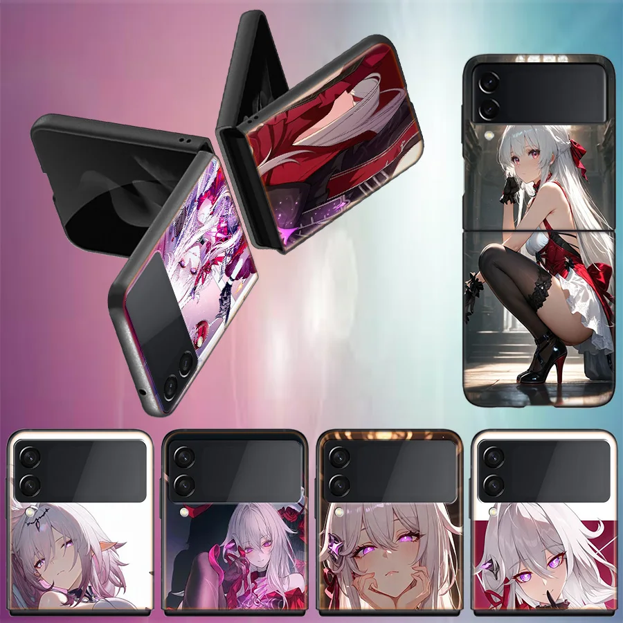 Honkai Impact 3rd Coque For Samsung Z Flip7 6 Galaxy Case Shockproof Z Flip5 Z Flip3 4 5G Hard Cover Phone TPU PC Hard Funda