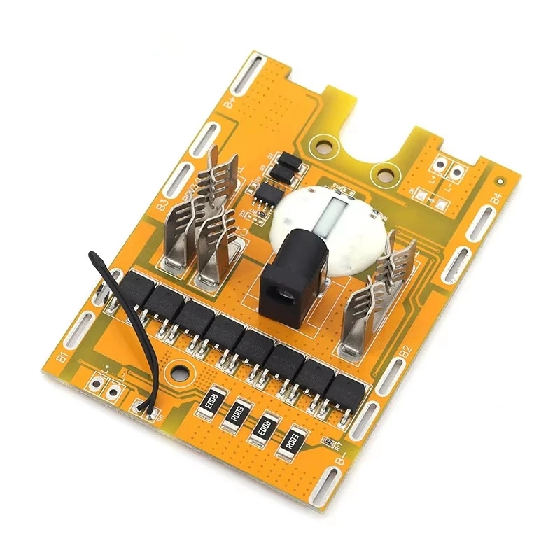 5S 21V 8MOS Li-ion Battery BMS 5-FET Protection Board with Temp Sensor for Makita Style Power Tools High Power Yellow PCB