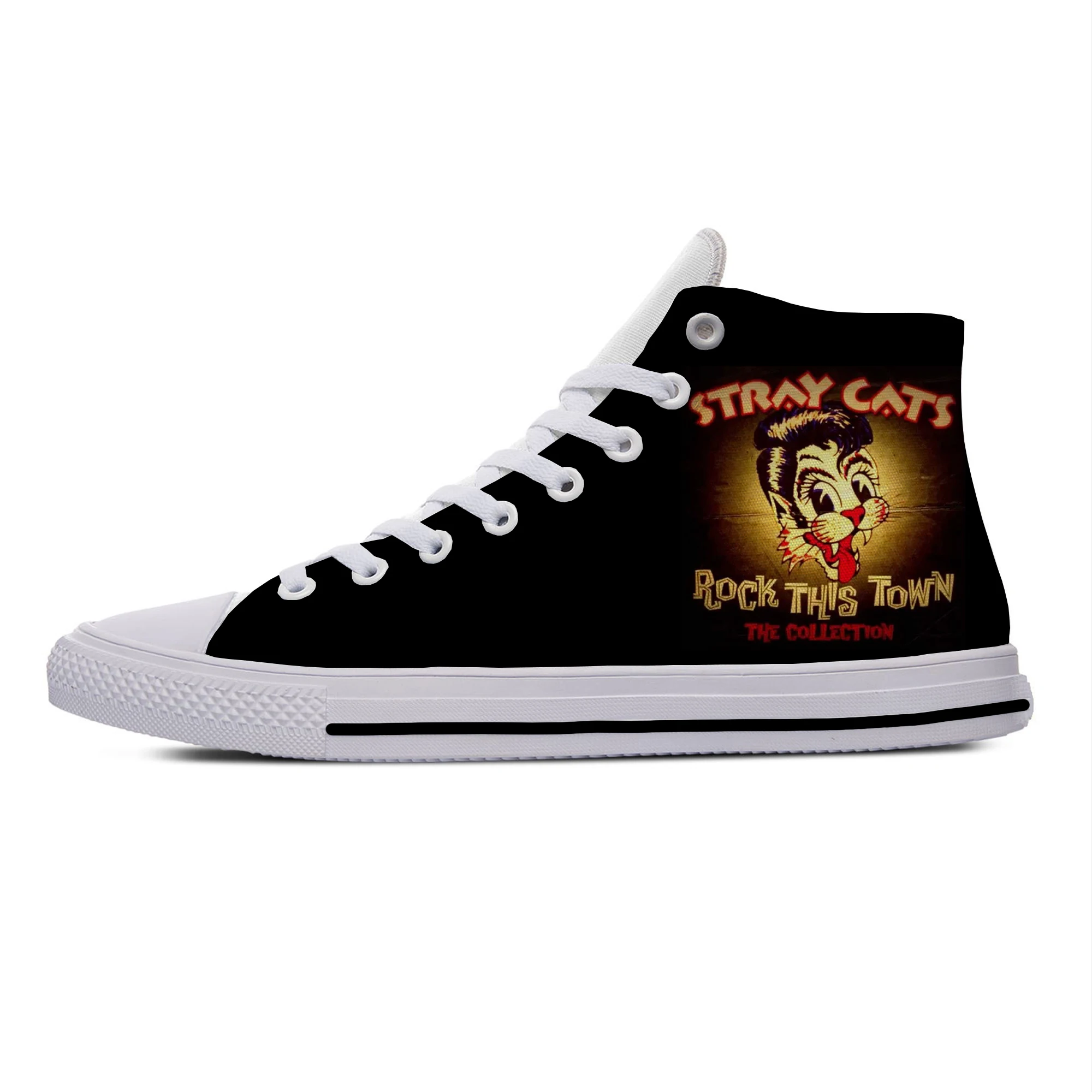 Hot Cats Rock Band Stray Fashion popolare divertente Cool scarpe Casual leggero High Top traspirante scarpe da tavola uomo donna Sneakers