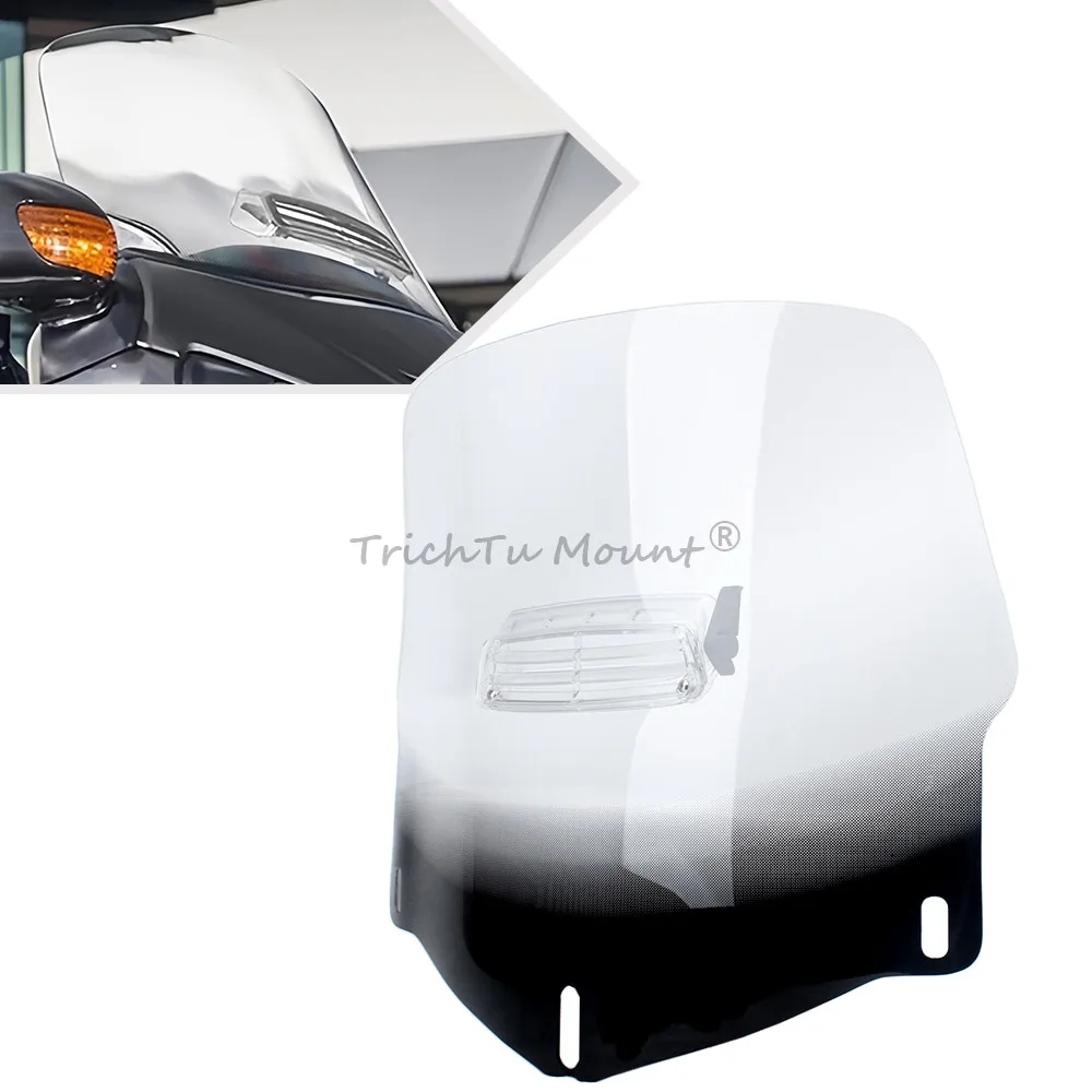 

Universal Aftermarket Motorcycle Windshield Windscreen with Adjustable Air Vent Fits for GL1800 Series 2001-2017