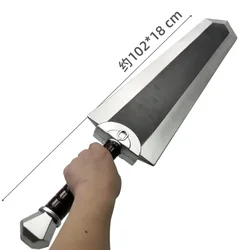 Anime Cosplay Guts Dragon Chopping Sword Prop Black Great Sword 102cm arms Role Play Gift Safety PU Sword