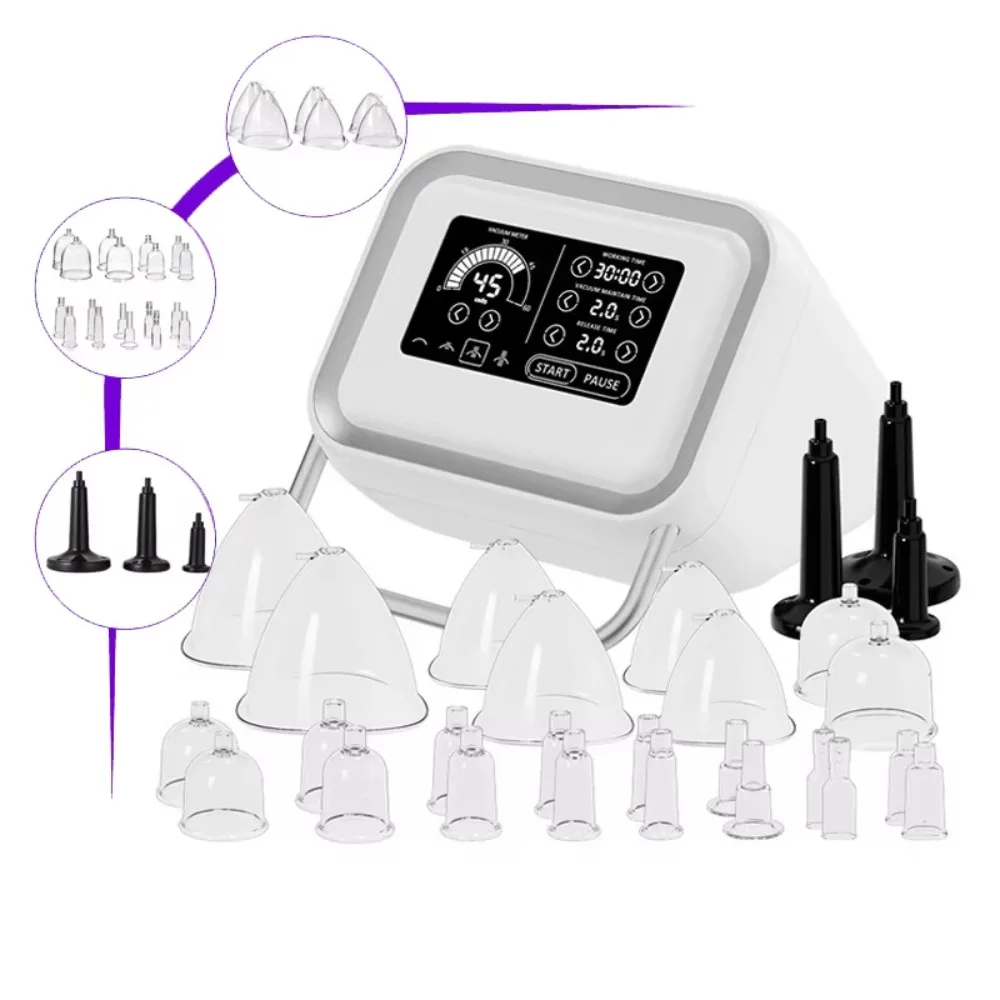 Cupping Therapy for Breast Enlargement Vacuum Machine 3 in 1 Body and Face Massage Set with Lymph Drainage Spa