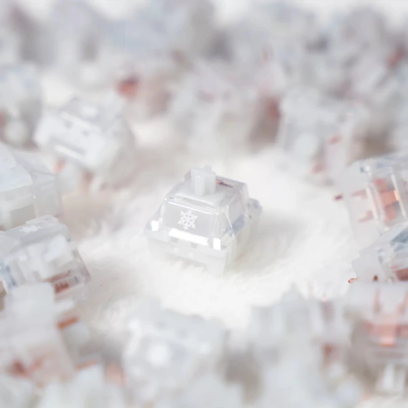 Minikeys X HMX Snowflake Switch Custom Trigger Pressure 32/37/45gf Trigger Itinerary 2mm 5pin Linear Switch Keyboard Accessories