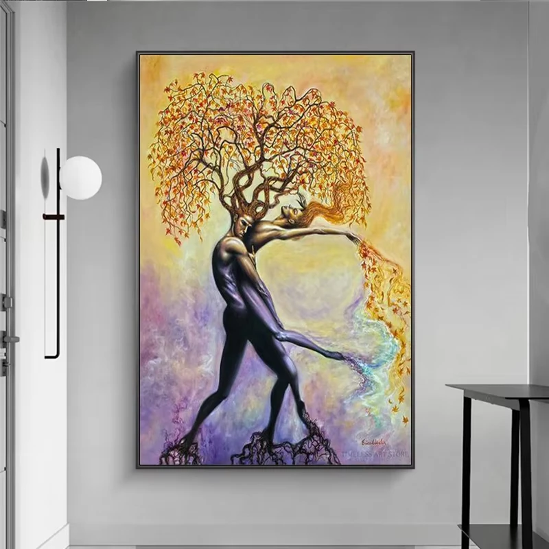 Beautiful Abstract Embrace Tree Scene Jigsaw Puzzle 500/1000/1200/2000PCS Mindful Game Stress Relief Decor Gift