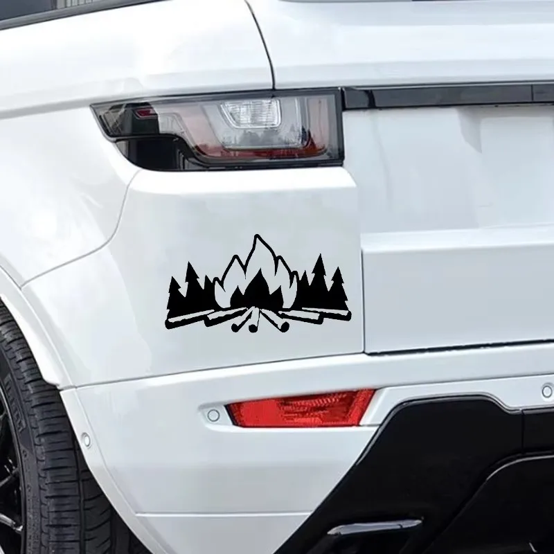 16*8.5 سنتيمتر النار والشجرة نمط نافذة السيارة الوفير دراجة نارية ملحق ديكور الفينيل سيارة ملصق #3