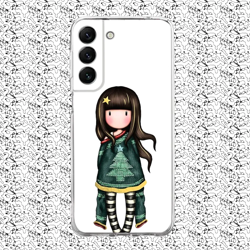 Lovely S-Santoro G-Gorjuss Phone Case Silicone For Samsung S30,S23,21,22,20 Ultra,S20 FE lite,S10,9,PIus Note20ultra Cover Clear