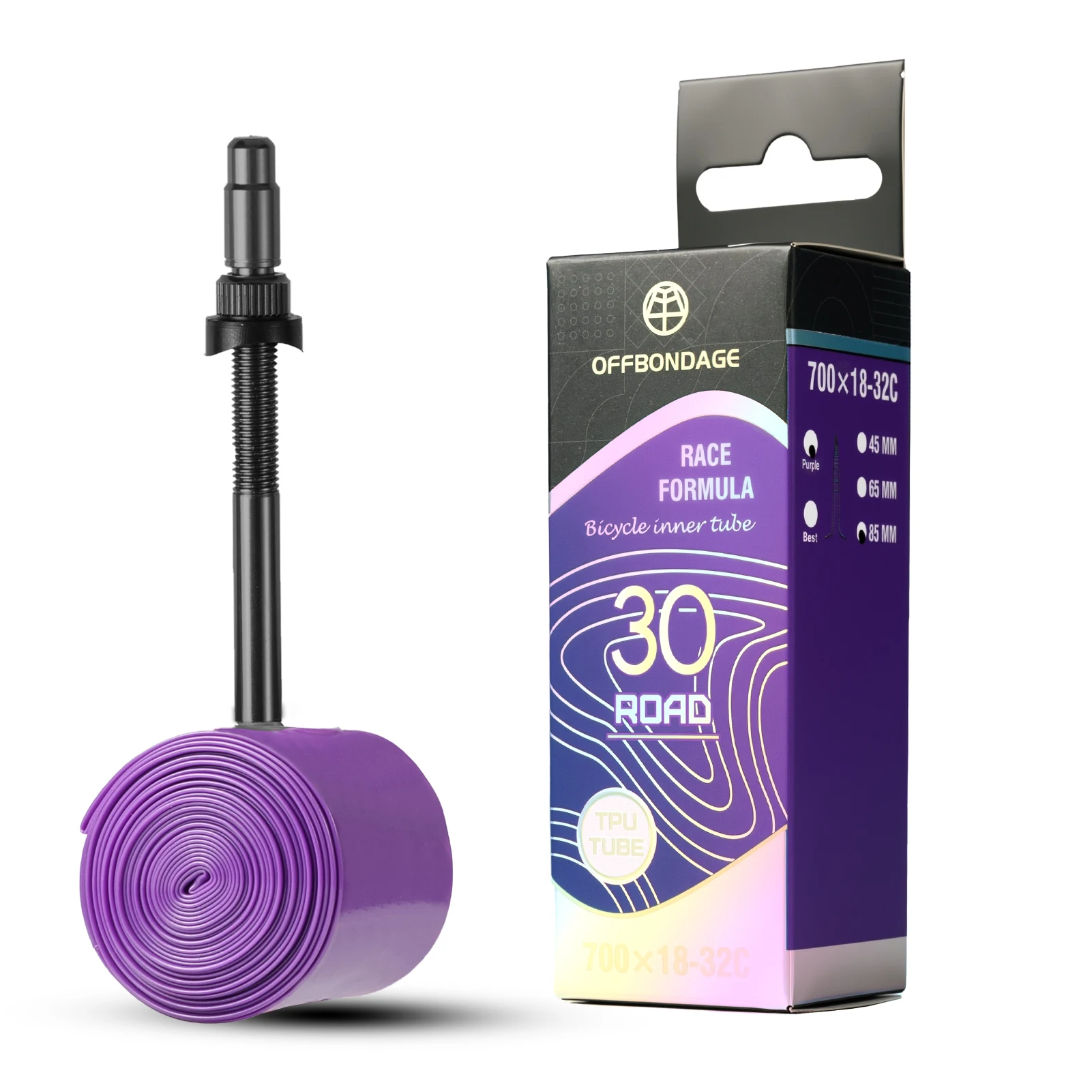 AliExpress NONE OFFBONDAGE Ultralight TPU Bike Inner Tube 30g 700c 18-32 Road Bicycle 45/65/85mm Inner Tube French Valve Cycling Wholesaler