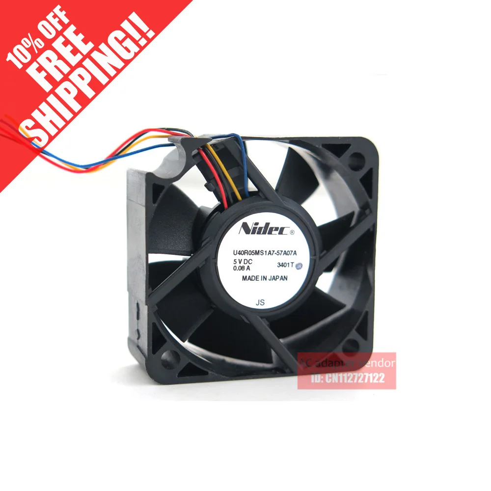 

NEW NIDEC 4015 5V 0.08A U40R05MS1A7 4CM cooling fan