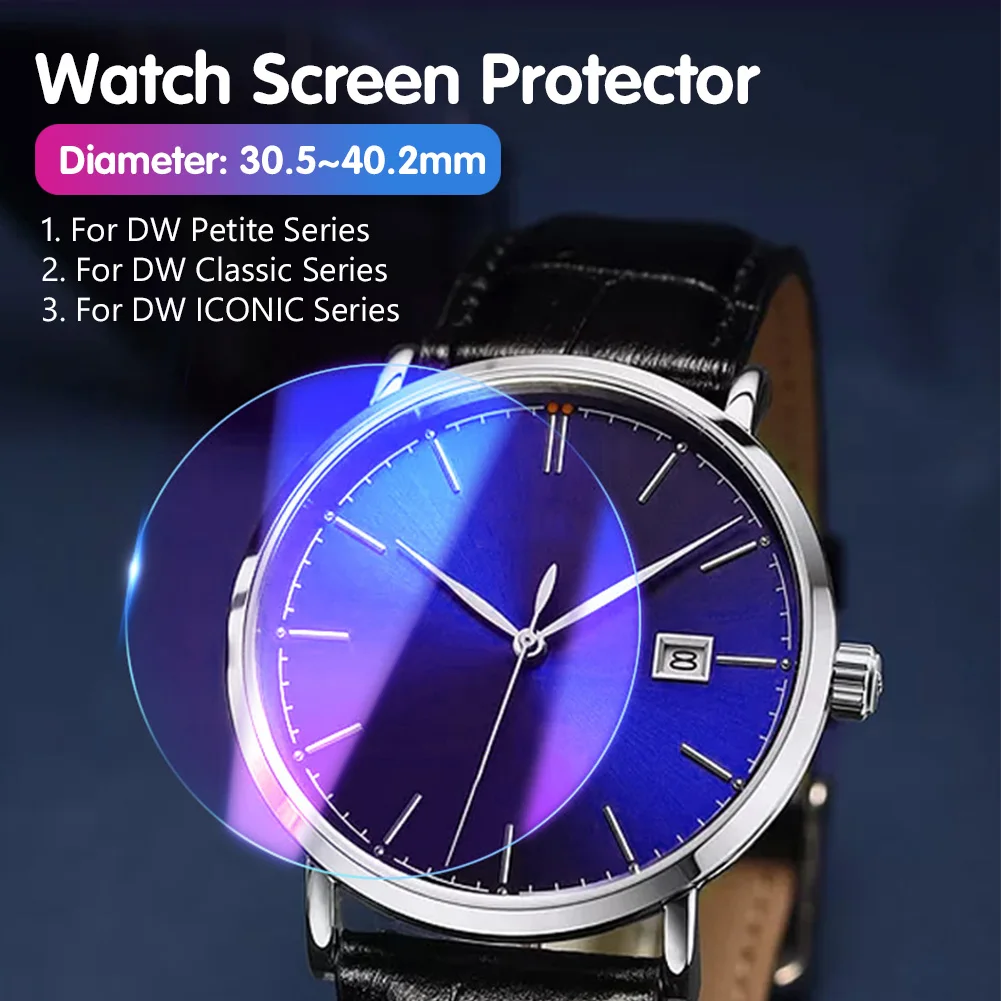 Smart Watch Tempered Glass Screen Protector Film Round Protective Film 30.5 31 31.5 32 32.5 33 33.7 34 34.5 35 36 38 40 42mm