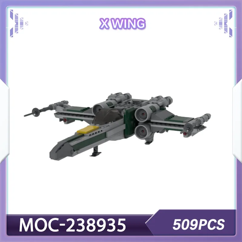 

Набор строительных блоков X Wing военный корабль MOC-238935 космическая война Научная фантастика военная модель космического корабля Рождественский подарок