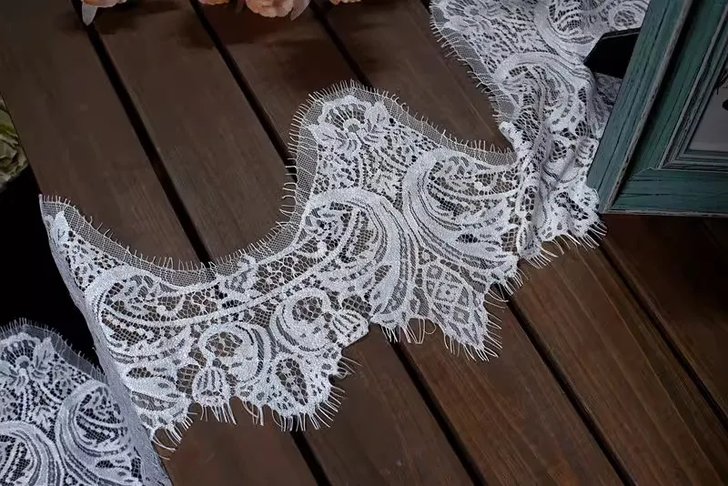 3 أمتار صافي الشاش المطرزة الدانتيل تقليم واسعة DIY بها بنفسك يدويا مزين تنورة تنحنح كم الربط مواد الملابس الإكسسوارات