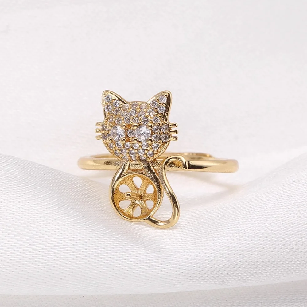 

5 шт. регулируемые позолоченные жемчужные кольца, фурнитура и аксессуары-для изготовления ювелирных изделий, оптовая продажа, товары для рукоделия 8-9 мм