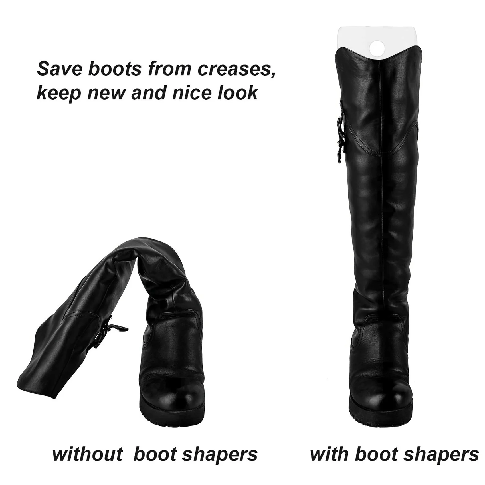 BEDW-10 Pairs (20 Sheets 16 Inch) Boot Shaper Form Inserts Boots Tall Support For Women And Men Transparent Color