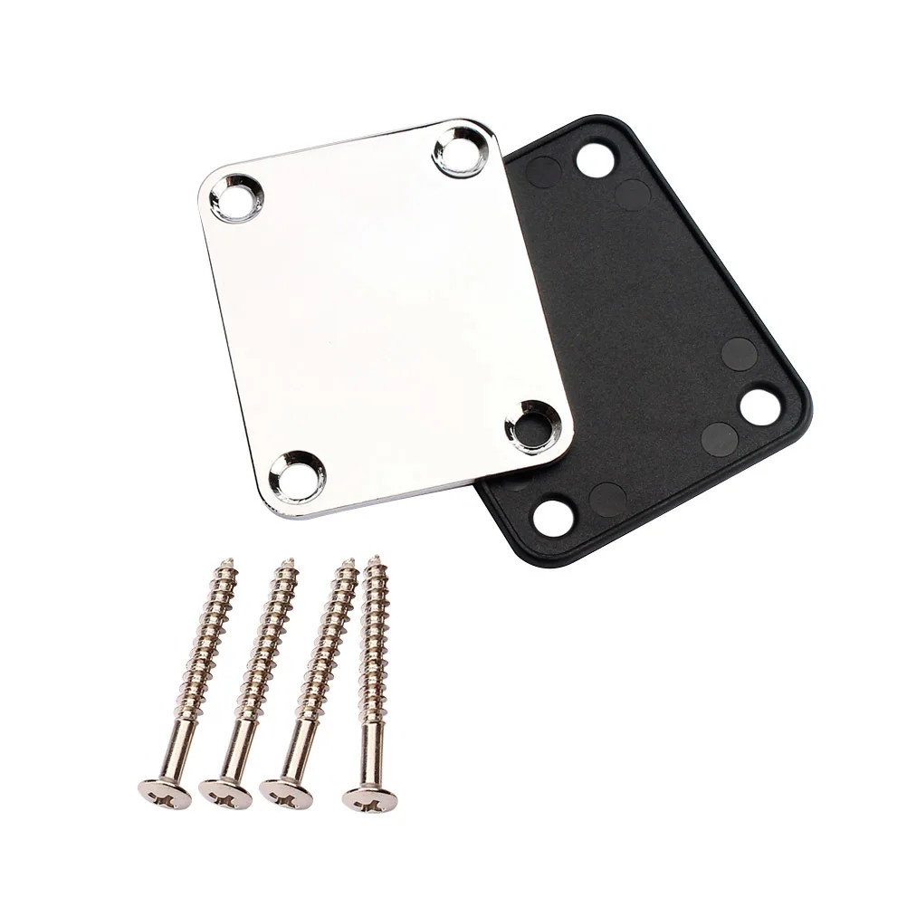 

Chrome Reinforcement Board Bass Neck Plate Guitar Connecting Joint Electric Metal