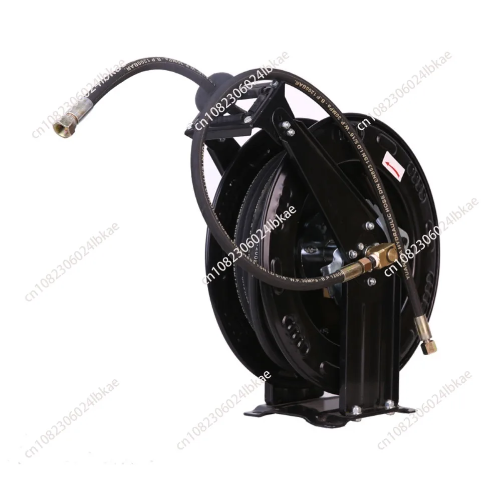 High-Pressure Hydropower Bobbin Winder Hose Reel 13 M Steel Wire Pipe Automatic Retractable Cleaning Hose Reel