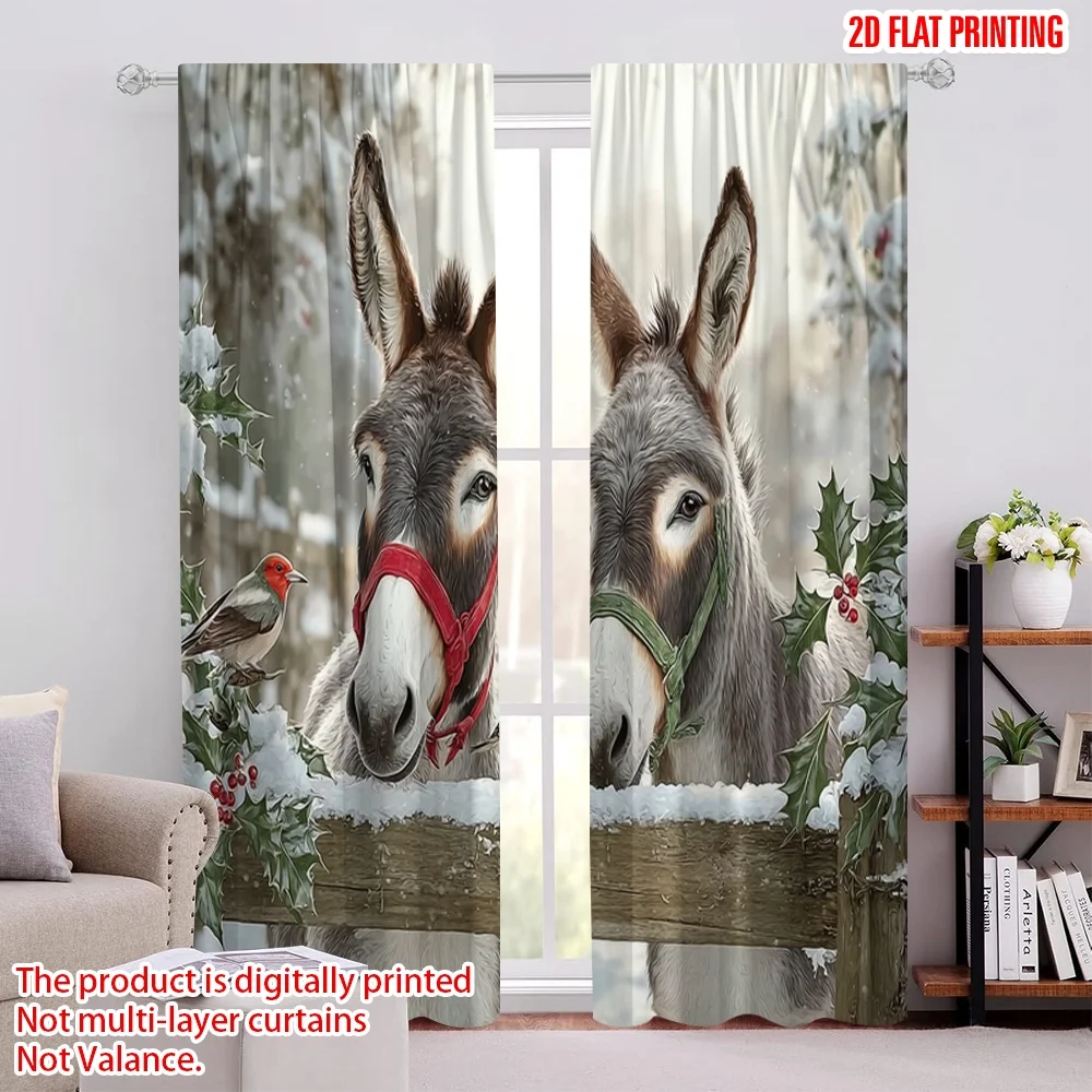 2 قطعة 2D الطباعة المسطحة عيد القديس باتريك الستائر حمار البوليستر بدون الكهرباء ستائر احتفالية لتزيين الجدران الذهبية #1