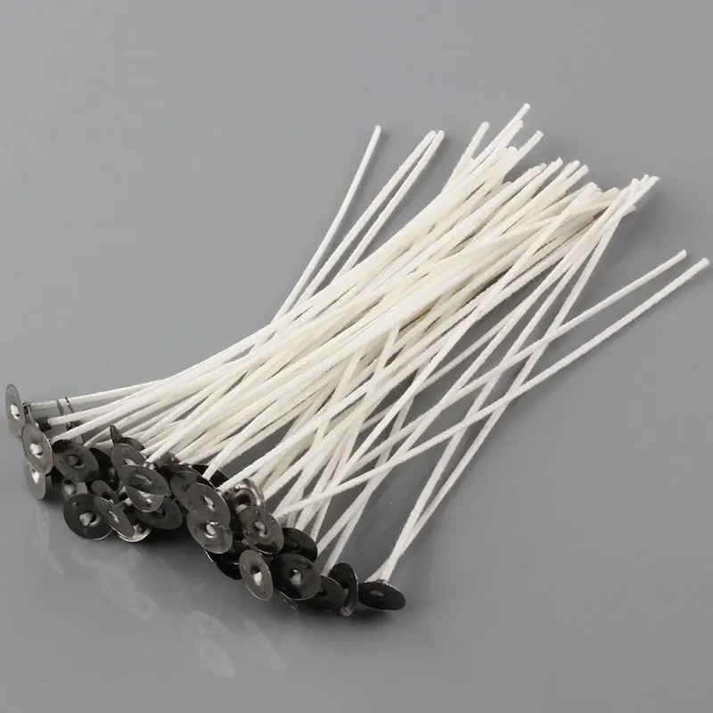 100PCS Candle Wicks For Candle Making,Low Smoke 6