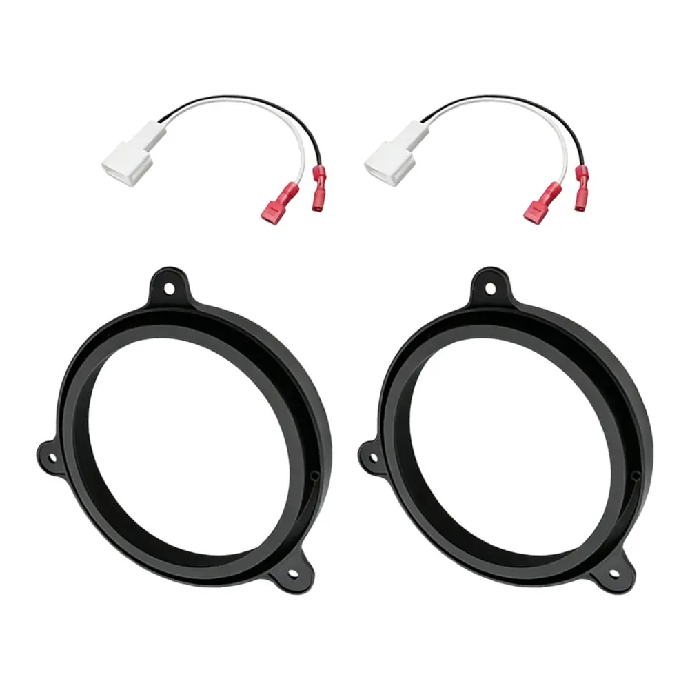 2Pcs 6.5inch Rear Door Speaker Adapter With Harness For Outback For Impreza For Forester Car Door Speaker Mounting Adapter