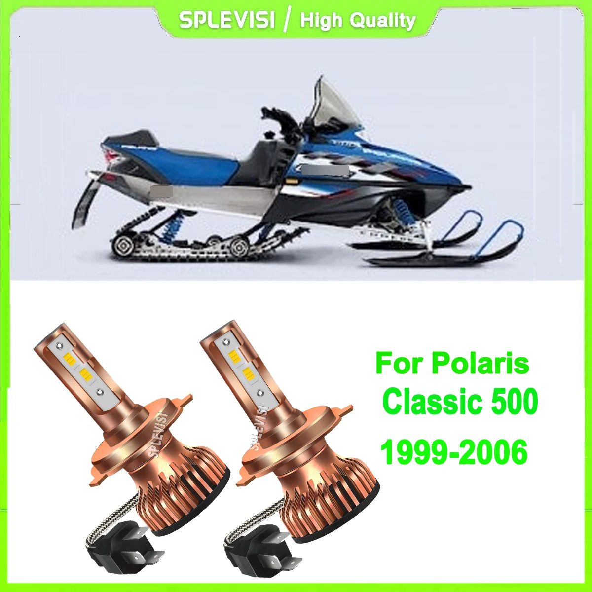 

12v H4 HS1 9003 led headlight more extensive clearer vision For Polaris Classic 500 1999 2000 2001 2002 2003 2004 2005 2006