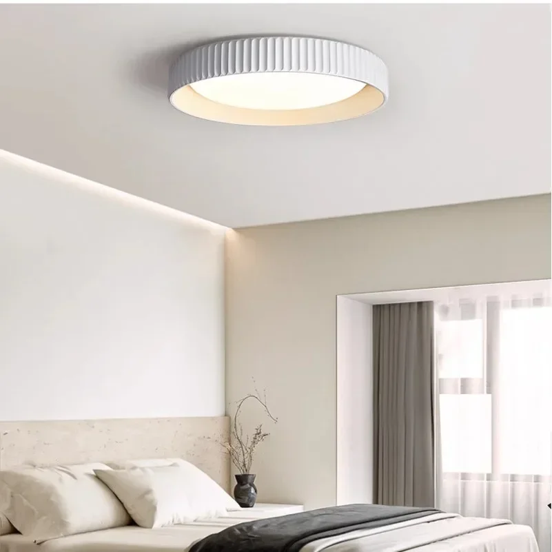 Nordic Minimalist Ring Led Ceiling Lamp Cement for Living Dining Room Bedroom Study Hallway Chandelier Home Decor Art Luminaire