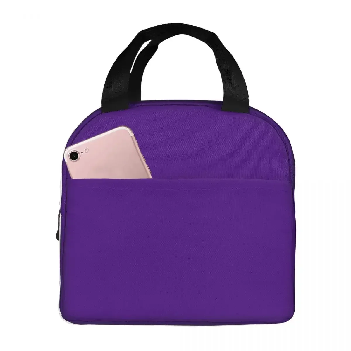 Lunch Bags for Men Women Just Purple Solid Color Thermal Cooler Portable Picnic Oxford Lunch Box Food Storage Bags