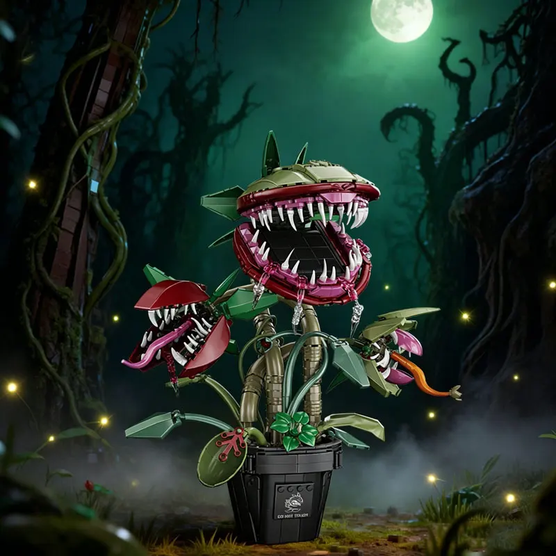 

MOC Creative Carnivorous Potted Plant Man-Eating Flower Building Blocks Corpse Flower Magic Book Adults Sets Bricks Kid Toy Gift