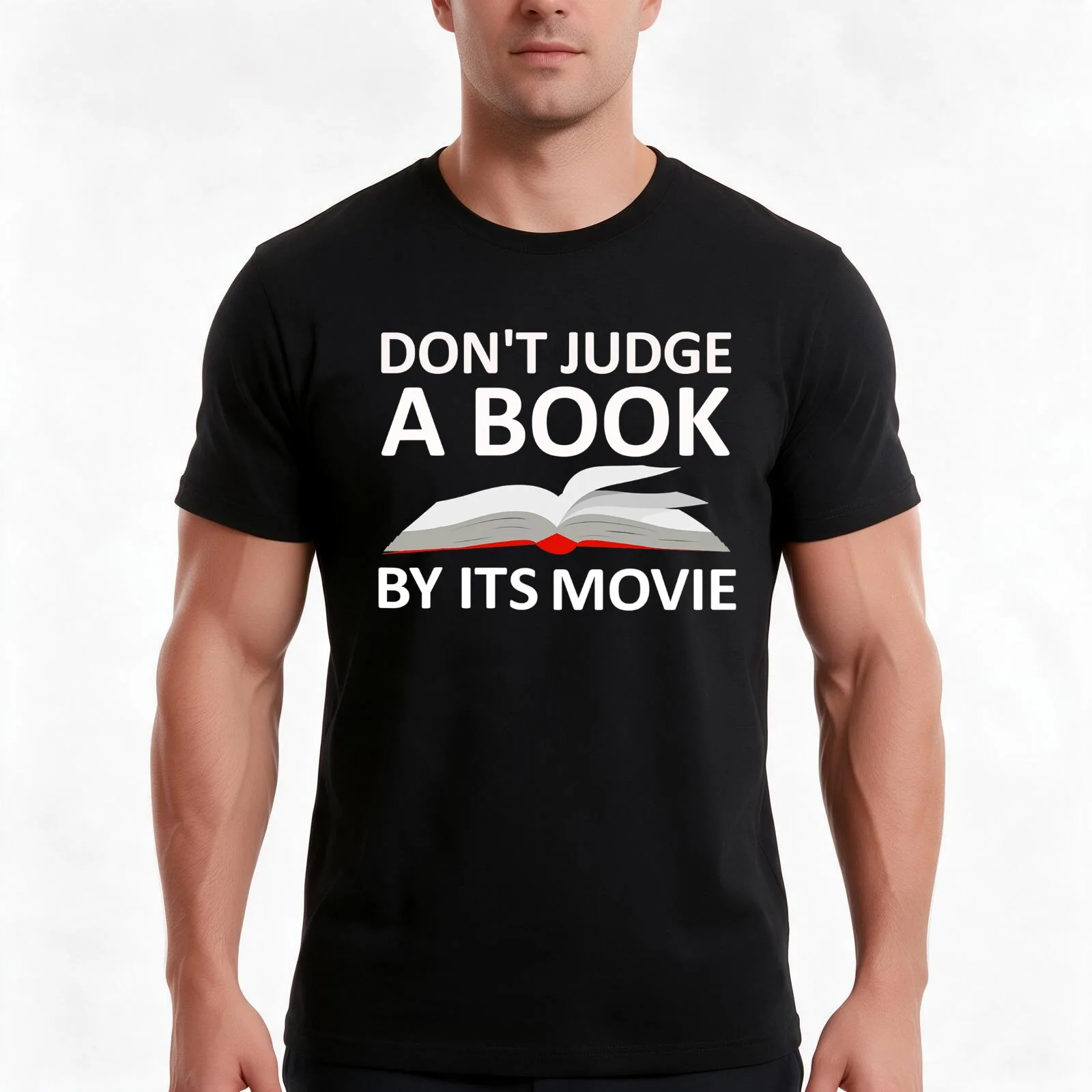 Book Lovers Don't Judge A Book By Its Movie T-Shirt, Summer Casual Cotton Tee, Oversized Streetwear Tops, Vintage Graphic Print