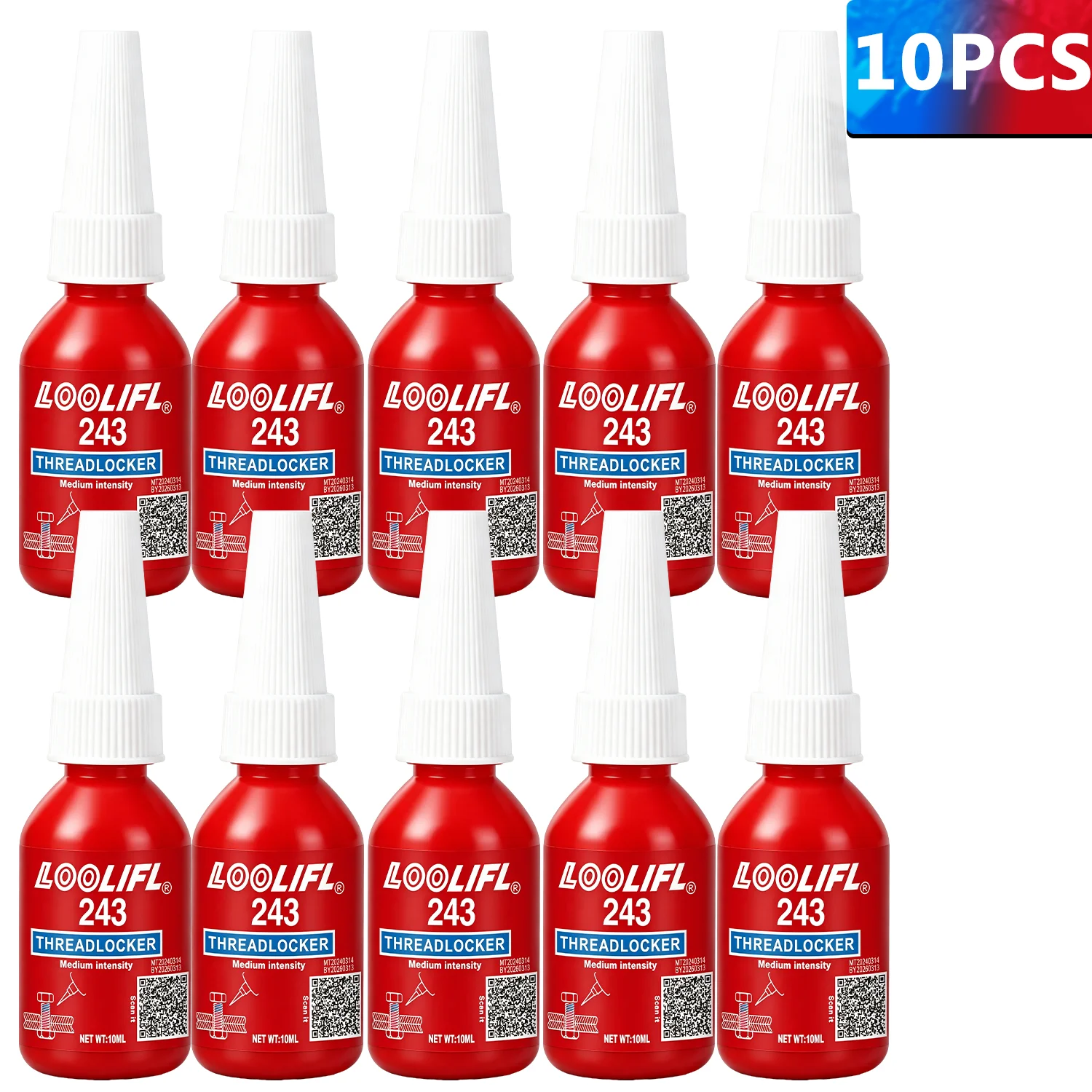 243 271 50g Anaerobe rode schroeflijm Schroefvergrendeling Schroefdraadborgmiddel Sterke antislipbevestiging Schroefdraadvergrendeling Anti-los Hoge sterkte
