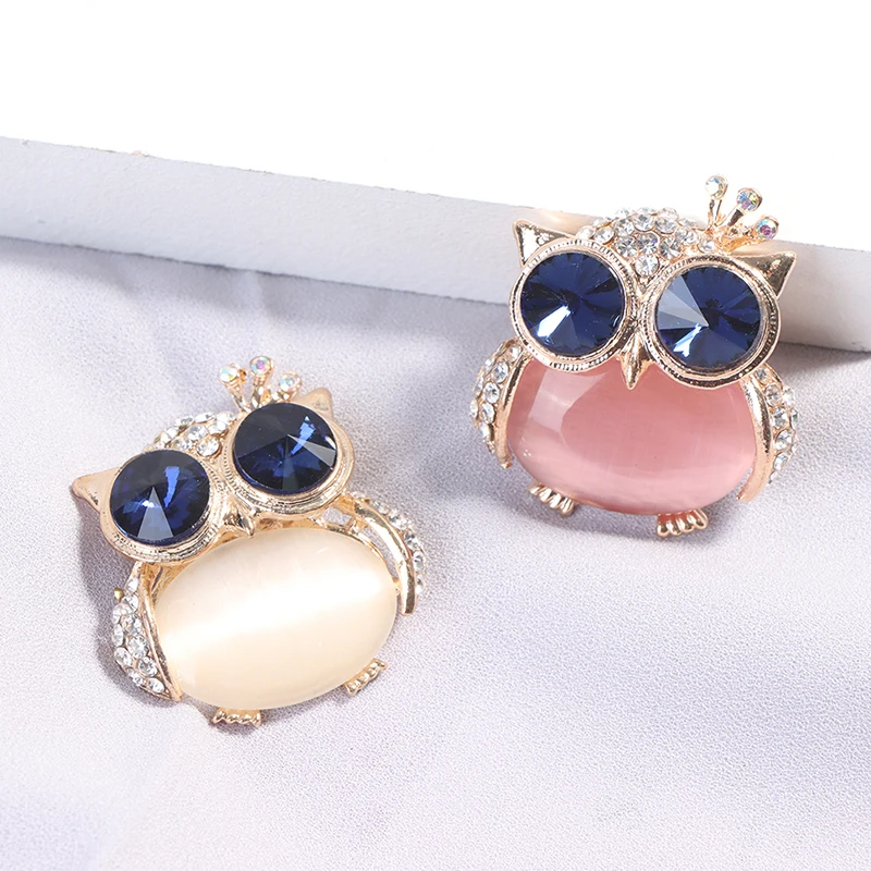 1Pc Blue Eye Owl Brooches for Women Cute Animal Brooch Pin Clothes Accessories