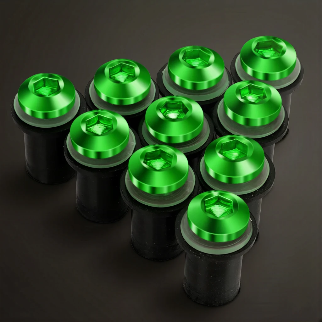 

10PCS M5 Windshield Windscreen Wind Deflectors Bolts Kits For Kawasaki ZX6R ZX-6R ZX7R ZX9R ZX10R ZX-10R ZX12R ZX14R ER5 Z500