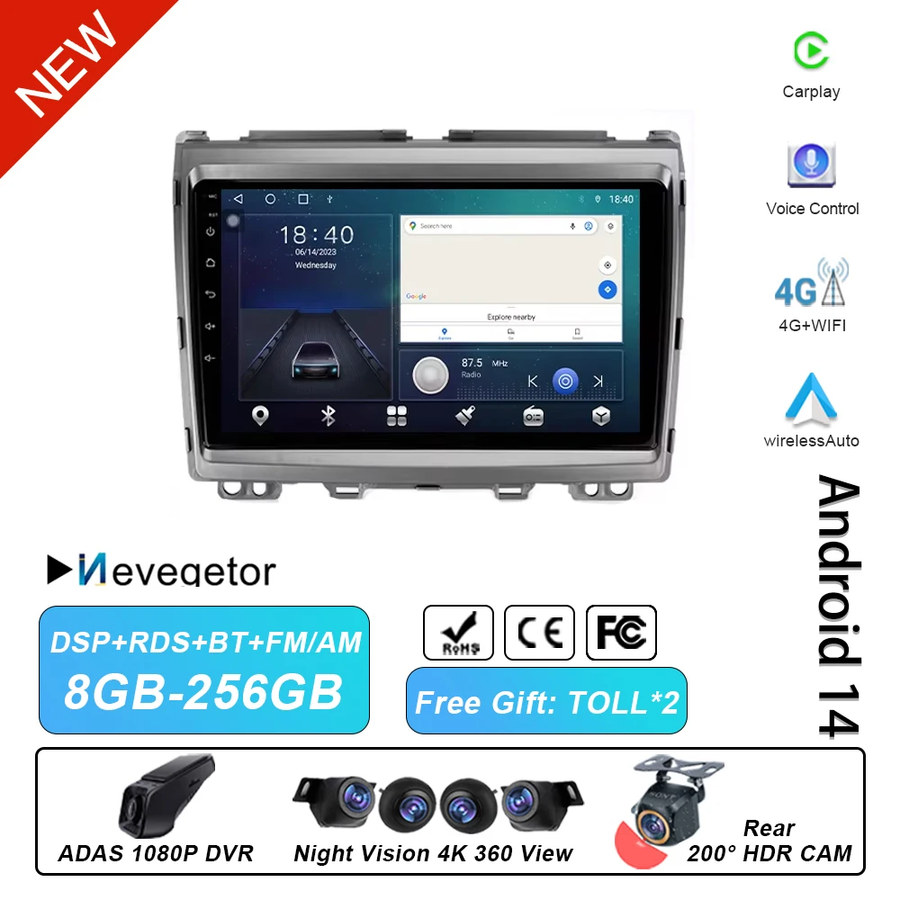 Android Auto For Mazda MPV LY 2006 - 2016 Radio Player GPS Navigation Stereo Player Multimedia 4G BT Car 5G WIFI  No 2din DVD