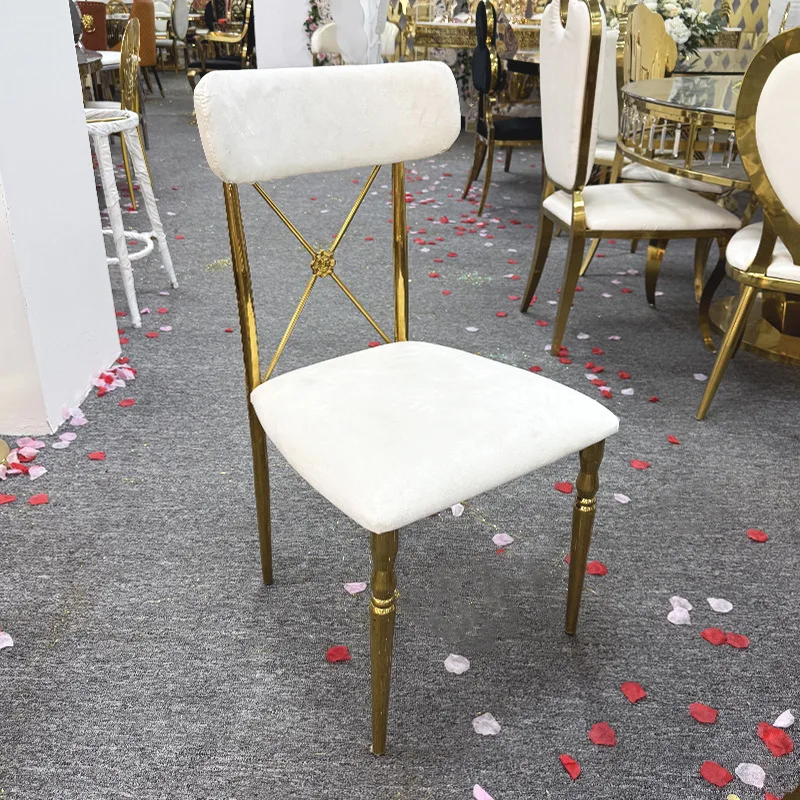 

Stainless steel commercial high-end hotel western restaurant backrest wedding banquet chair