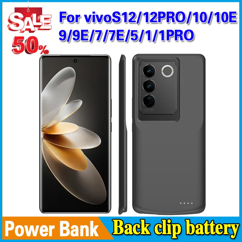 High-Quality Back Clip Battery Power Bank for vivo S12/12PRO/10/10E/9/9E/7/7E/5/1/1PRO  Battery Power Case Powerbank
