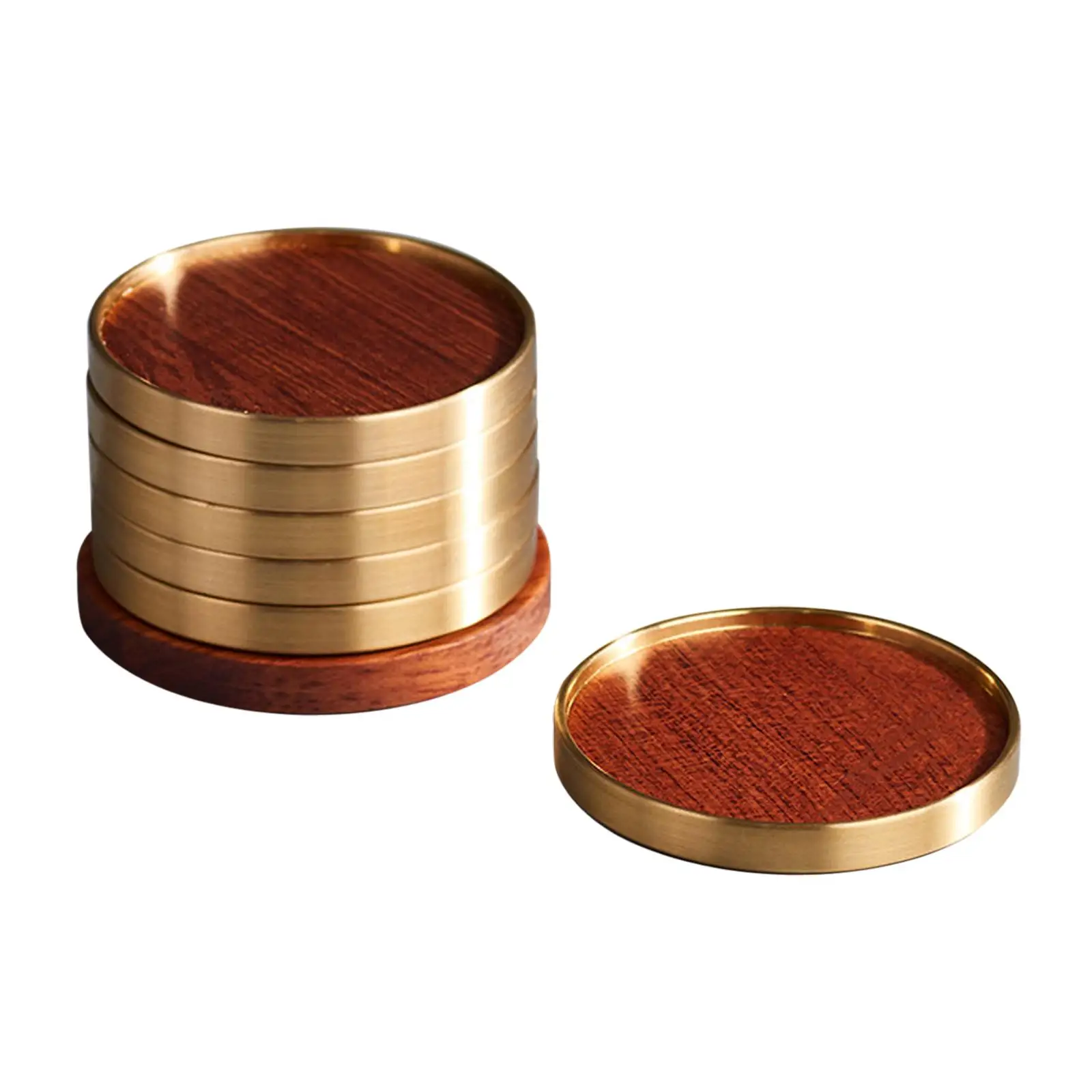 6x Wooden Coaster Portable Home Decor Multipurpose for Tea House Living Room