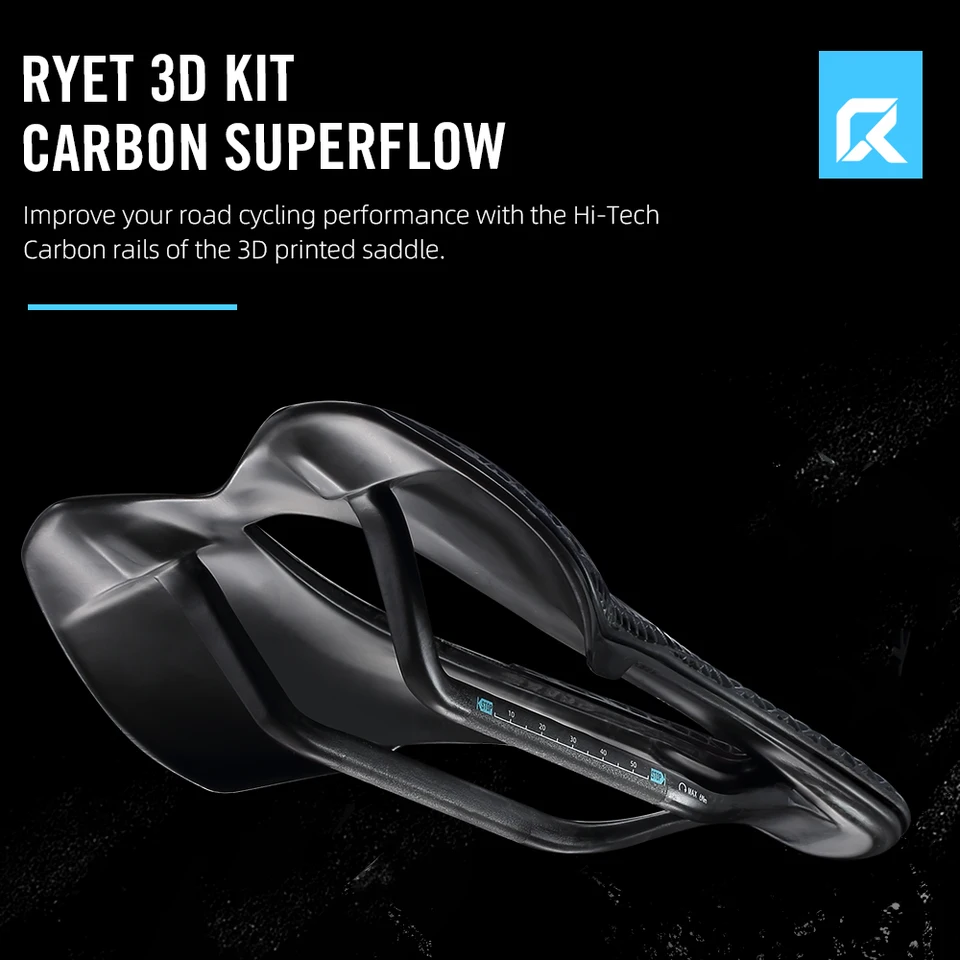 RYET RT10 148g 超軽量 3D プリントカーボンバイクサドル 243x147mm
