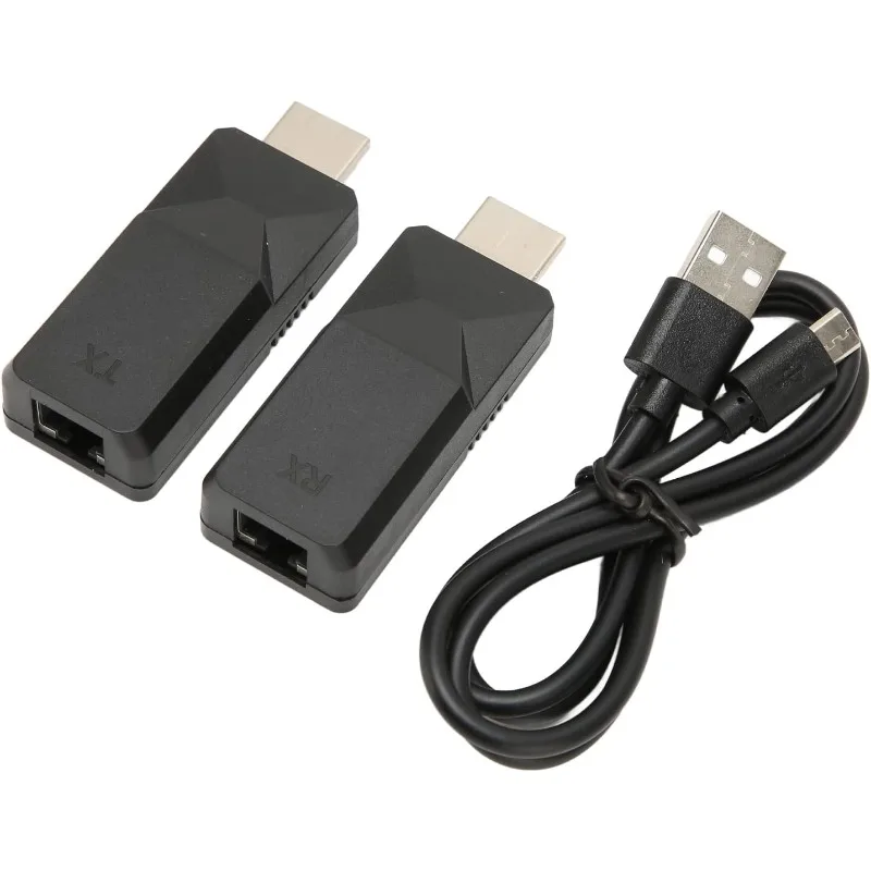 Extender, 1080P Wireless Signal with RJ45 Ethernet Support for Long Distance HD Video Transmission to Monitors Projectors HDTV