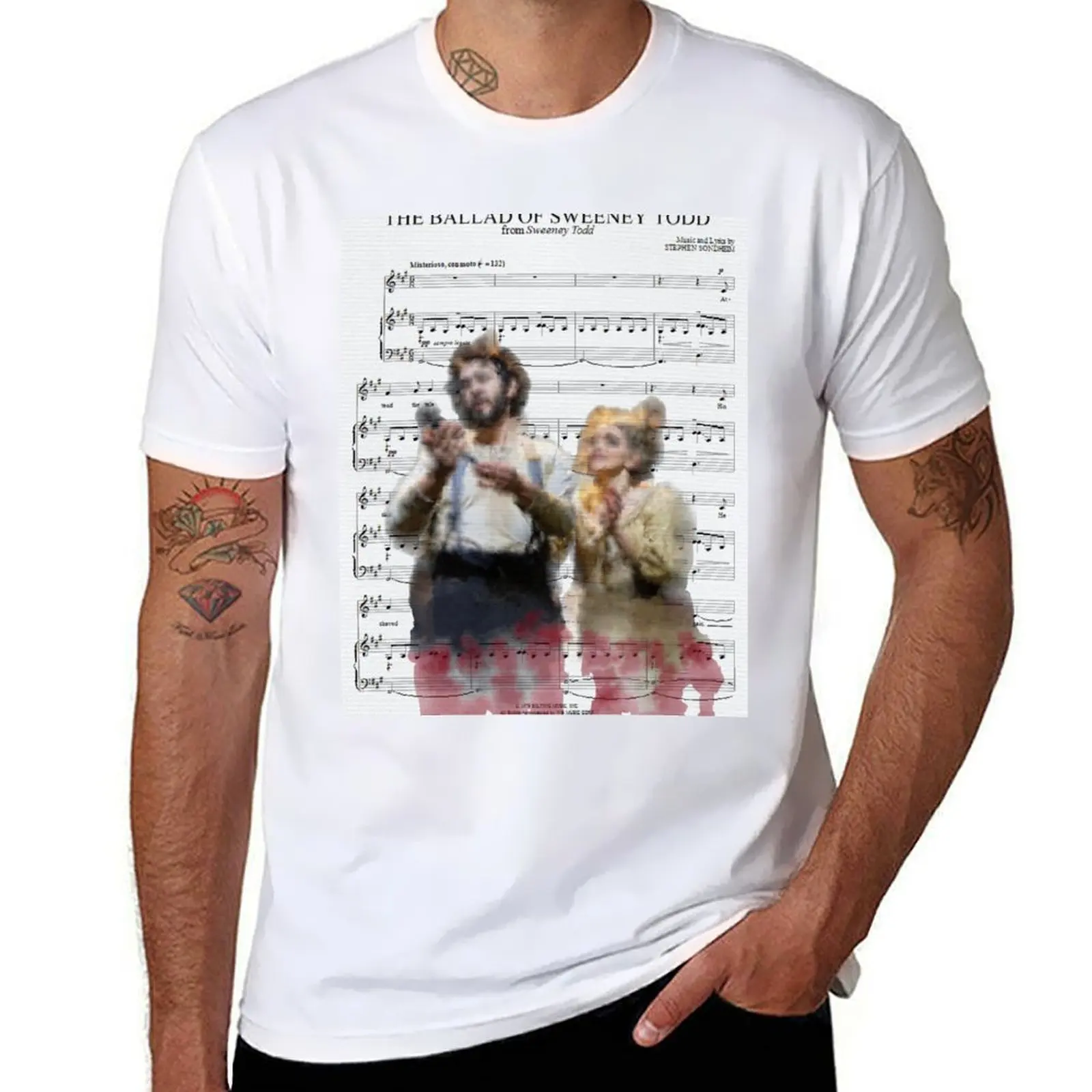 

Sweeney Todd 2023 Broadway Watercolor T-Shirt t shirts for man cotton funny t shirt personalised anime t shirts oversize T-Shirt