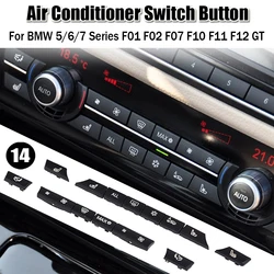 A/C Heater Climate Air Conditioning Control Panel Fan Speed Button Cover for BMW 5/7 Series F07 GT/F10/F11 F01/F02 Car-styling