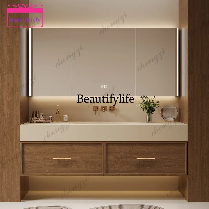 Medieval style integrated basin bathroom cabinet combined toilet washbasin  a17