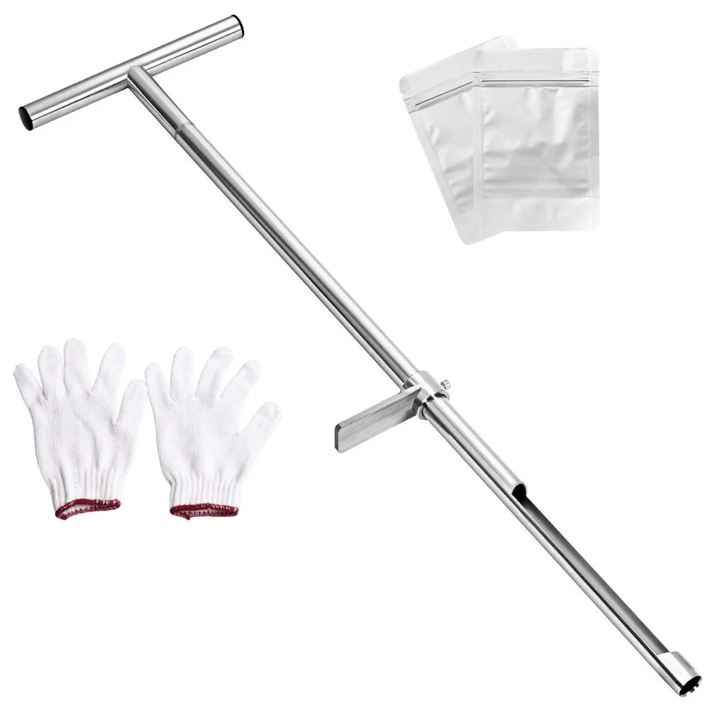 36 Inch Stainless Steel Soil Sampling Probe with T Handle for Farm Agriculture Soil Sampling and Field Data Collection