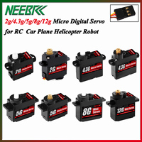 NEEBRC 2g 4.3g 5g 8g 12g Digital Micro Servo for RC Mini Car Plane Drone Helicopter Fixed-wing Wltoys K969 K989 XKS X450 SCX24