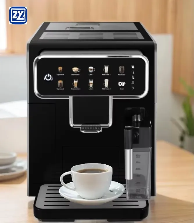 Commercial Home Espresso Coffee Maker Bean-to-Cups Touch Screen Machine Electric Power Source for Hotels Manufactured in China