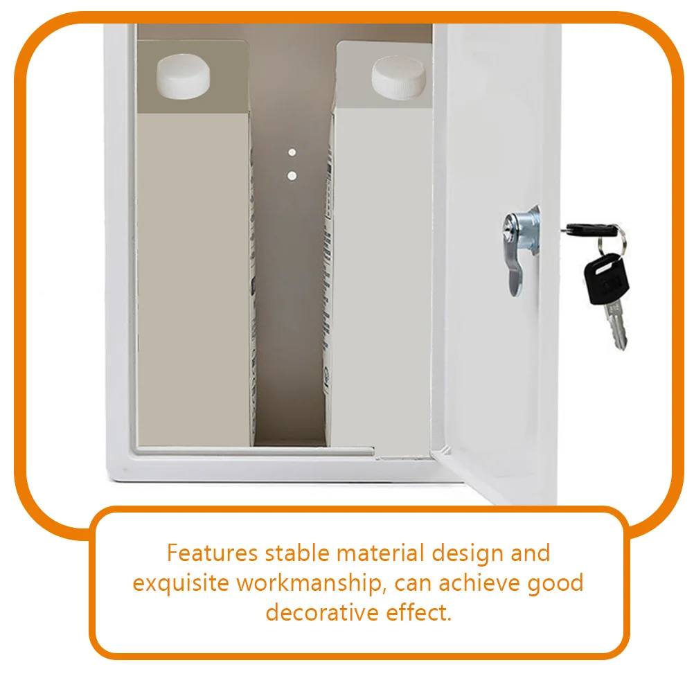 

Lockable Wall-Mounted Plastic Milk Box Durable Household Dairy Case Porch Package Delivery Outdoor Use