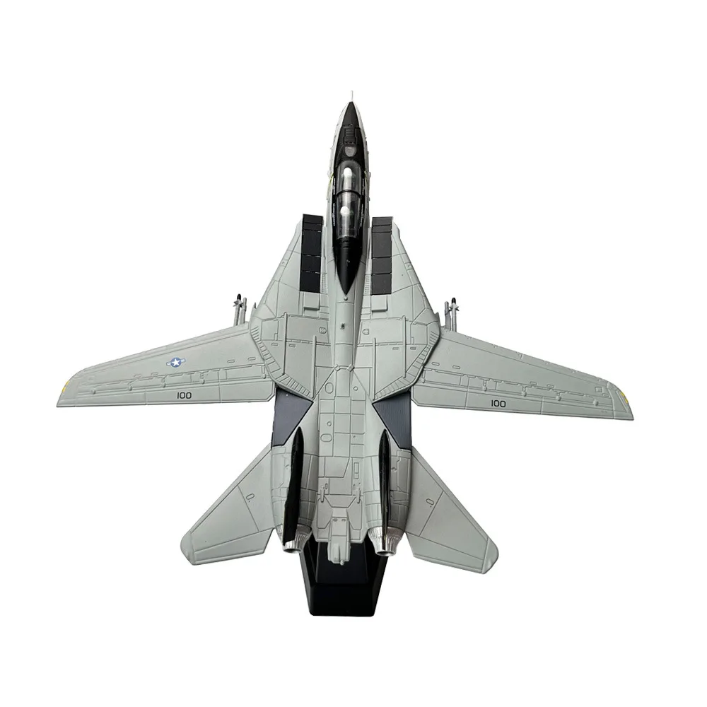 1/100 Scale US F-14 F14 Tomcat VF-84 Pirate Flag Fighter Aircraft Diecast Metal Airplane Model With Variable Wing For Collection