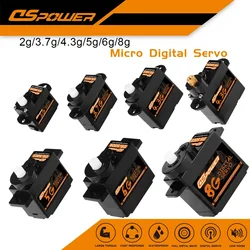 DSpower 2g 3.7g 4.3g 5g 6g 8g Digital Mini Micro Servo for Axial SCX24 F949S K110S Drone Airplane RC Car Helicopter Fixed-wing