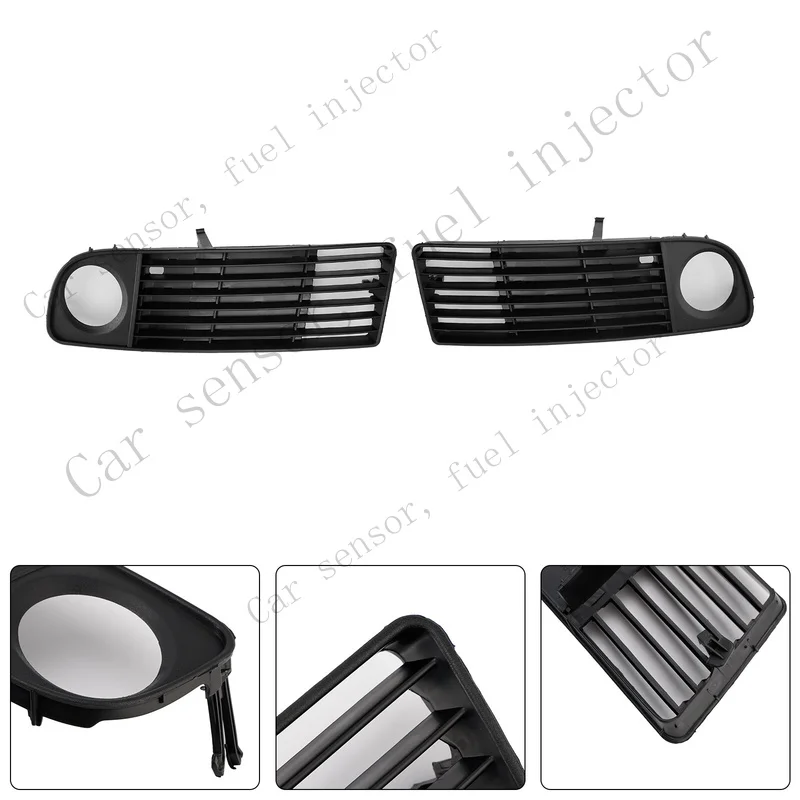 Q+ 2PCS Front Lower Bumper Fog Light Cover Grille For Audi A6 C5 1998-2001 EG