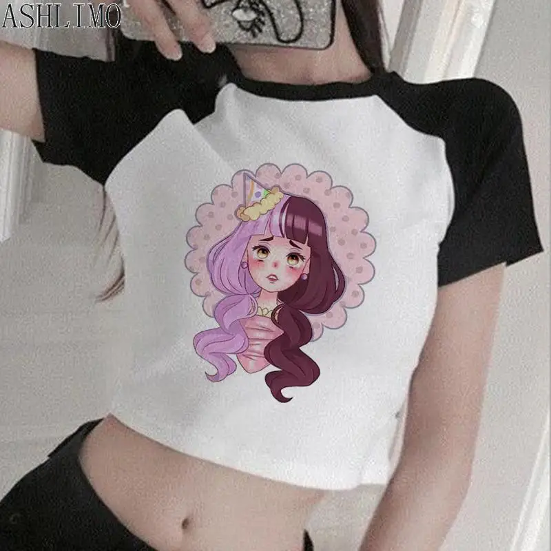 Women T-shirt Kawaii Melanie Martinez K-12 Cartoon Aesthetics Tee Short Sleeve Fashion Summer T Shirt Y2K Tops Clothes Female